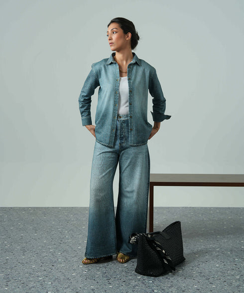 Women's Denim Terry Shirt