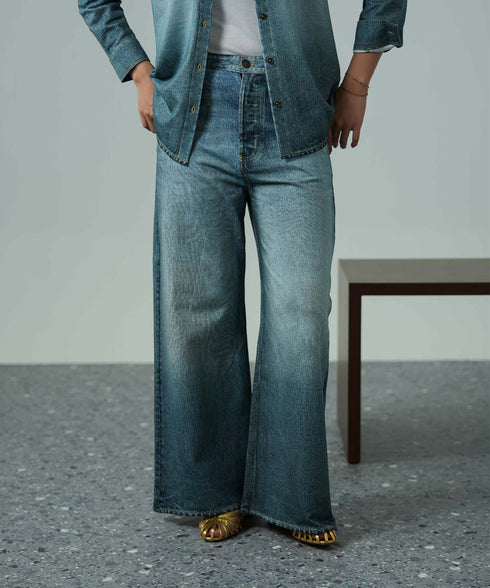 Women's Denim Terry Pants