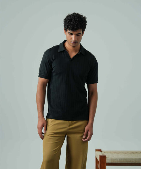 Men's Striped Polo