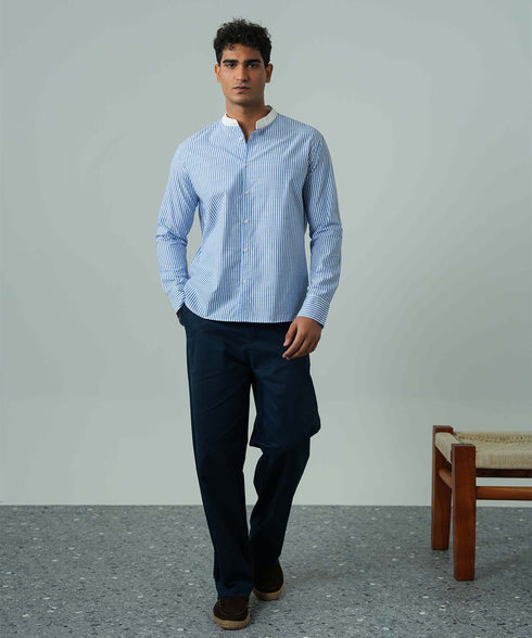 Men's Contrast Striped Shirt