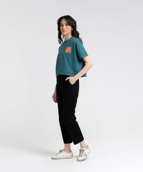 Women's Cropped Panel Tee