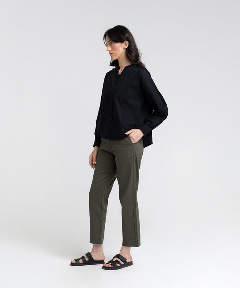 Women's Pleated Sleeve Shirt