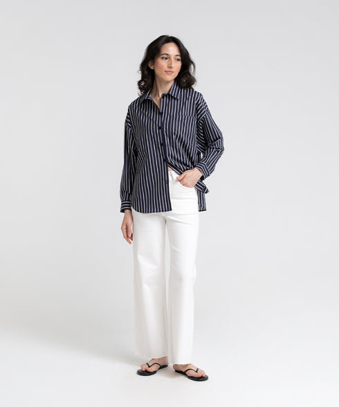 Women's Striped Relaxed Fit Shirt