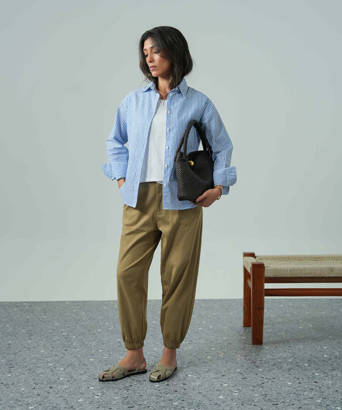 Women's Striped Button Down Shirt