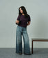 Women's Modal Rib Lace Tee