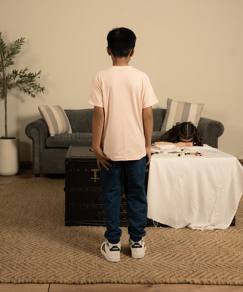Boys' Melange Raw Edges Tee