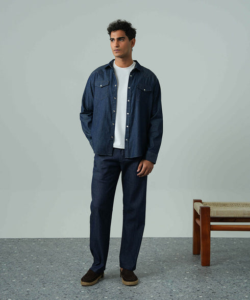 Men's Chambray Straight Pants