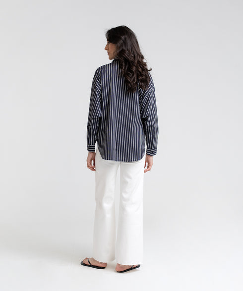 Women's Striped Relaxed Fit Shirt