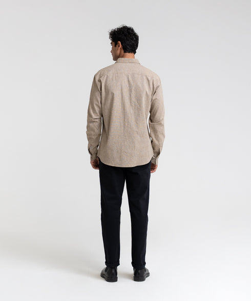 Men's Linen Cargo Pocket Shirt
