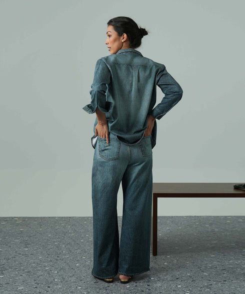 Women's Denim Terry Shirt