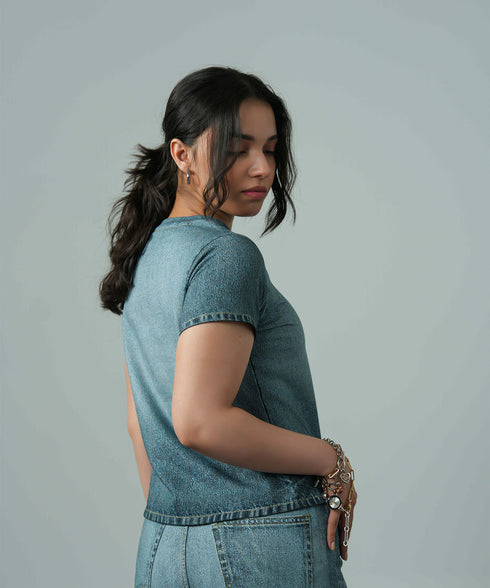 Women's Denim Terry Tee