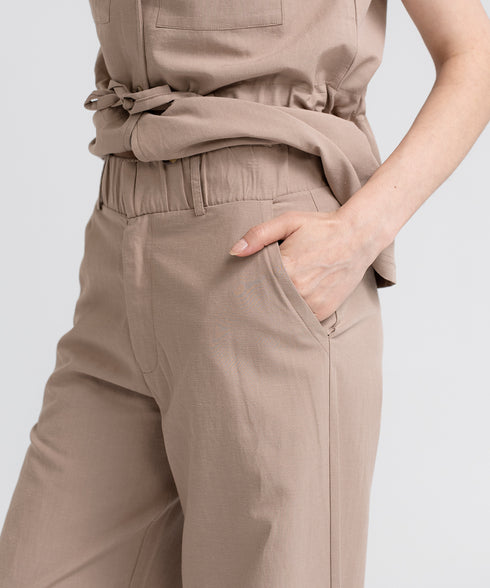 Women's Viscose Turned Up Hem Pants