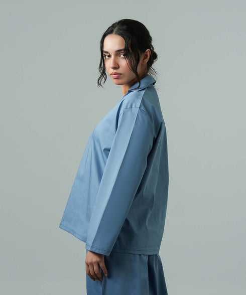 Women's Cotton Collared Set