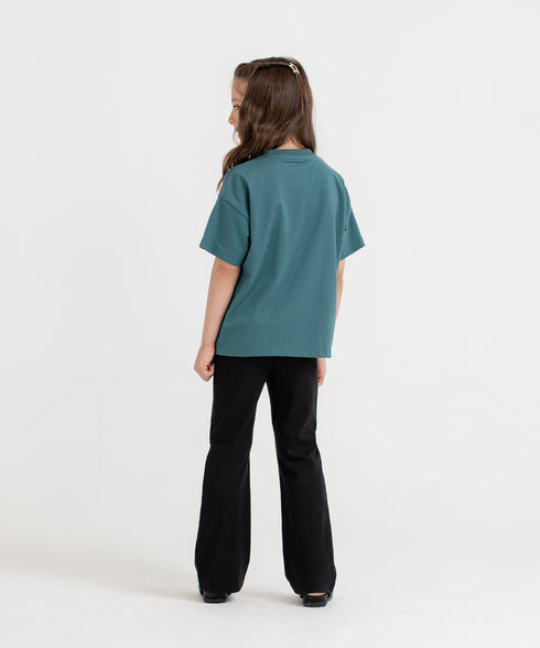 Girls' Rib Bootcut Pants