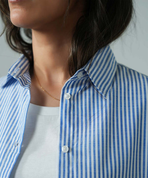 Women's Striped Button Down Shirt