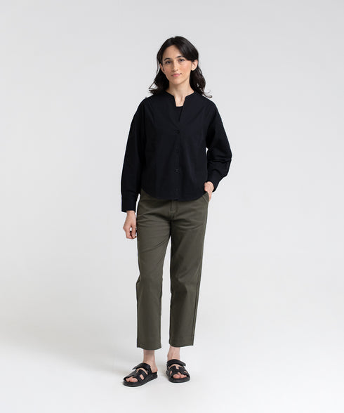 Women's Pleated Sleeve Shirt