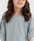 Girls' Ruffle Sleeve Cropped Tee