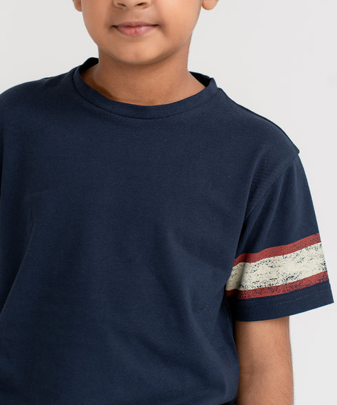 Boys' Pique Striped Tee