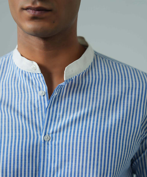 Men's Contrast Striped Shirt