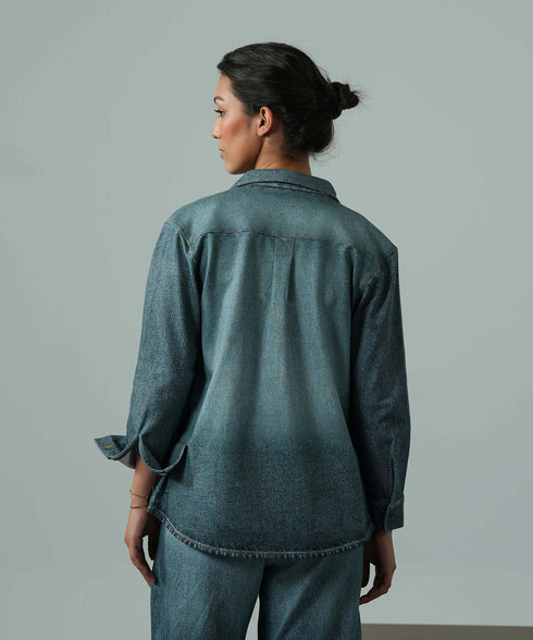 Women's Denim Terry Shirt