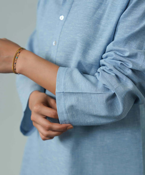 Women's Linen Half Placket Shirt