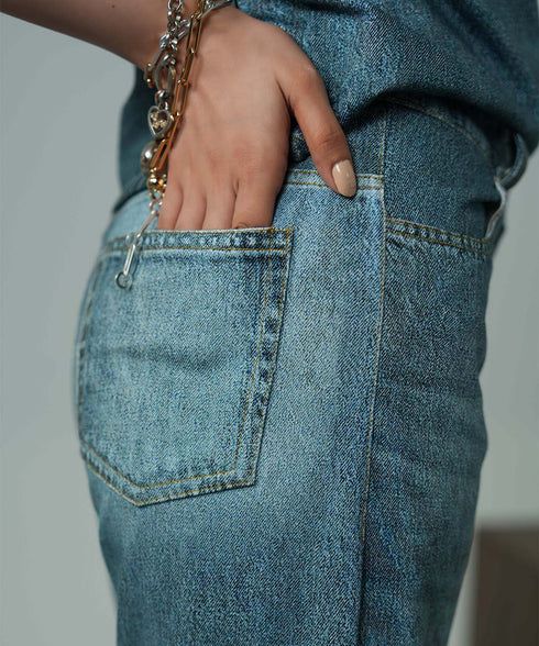Women's Denim Terry Pants