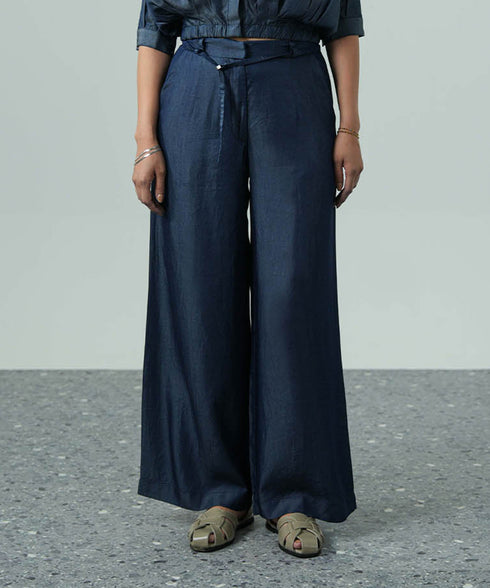 Women's Chambray Wide Leg Pants