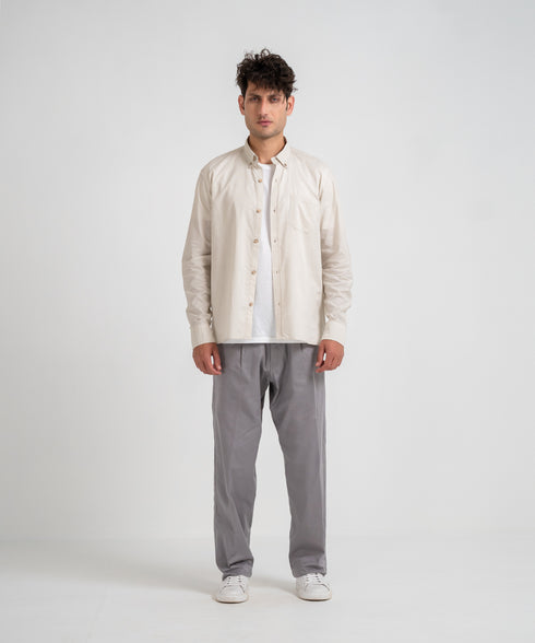 Men's Twill Pleated Pants