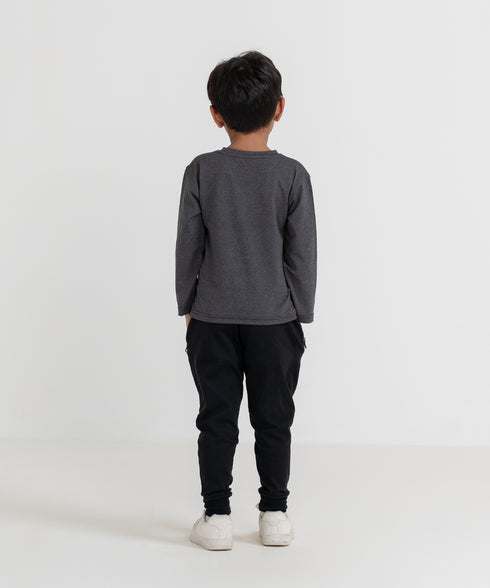 Boys' B-Fit Melange Drop Shoulder Tee