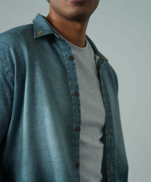 Men's Denim Terry Shirt