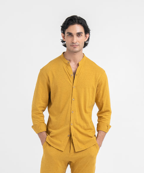 Men's Linen Button Down Shirt