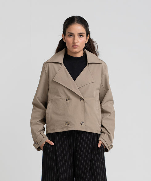 Women's Tech Cropped Trench Coat