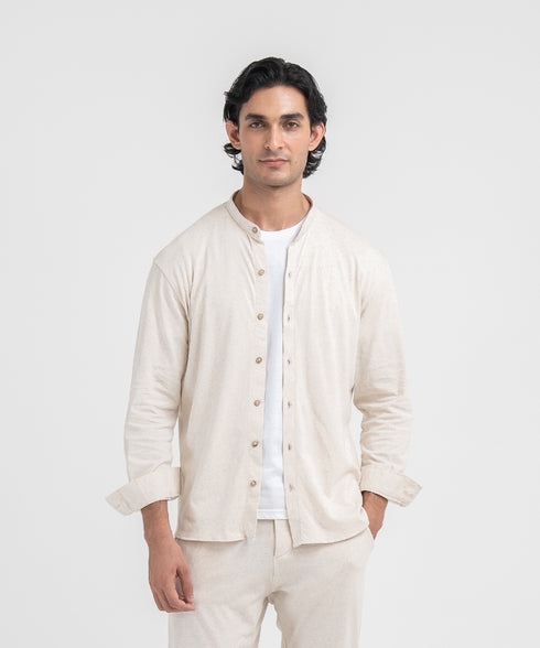 Men's Linen Button Down Shirt