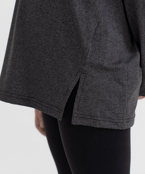 Girls' B-Fit Side Slit Melange Top