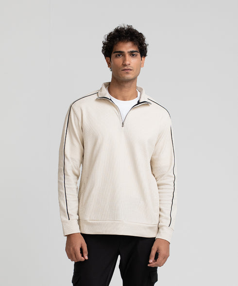 Men's Rib Zipper Sweatshirt
