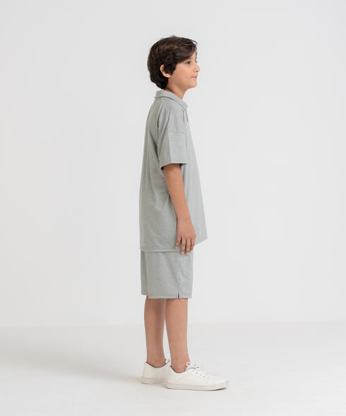 Boys' LuxeLight Johnny Collar Polo