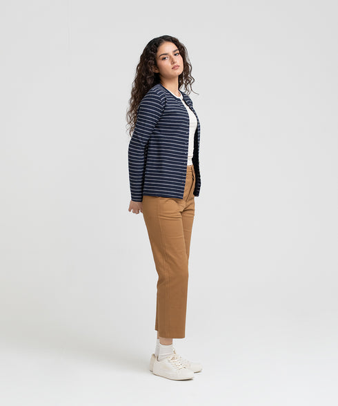 Women's Striped Cardigan