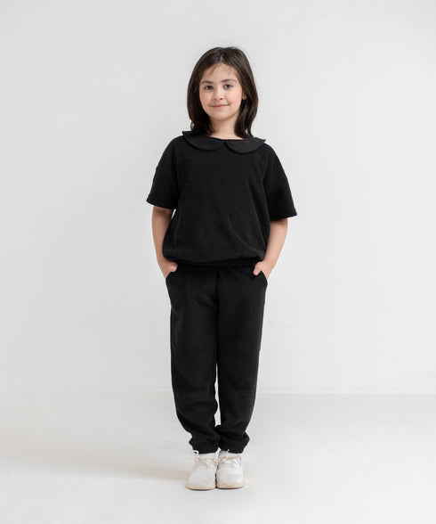 Girls' Towel Terry Cropped Sweatshirt