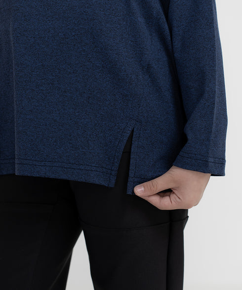 Girls' B-Fit Side Slit Melange Top