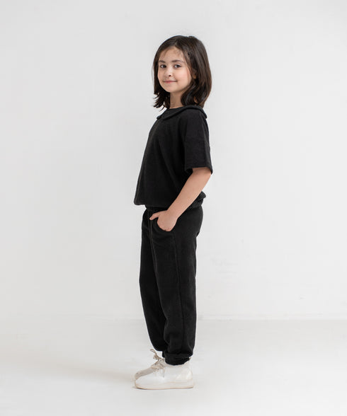 Girls' Towel Terry Cropped Sweatshirt