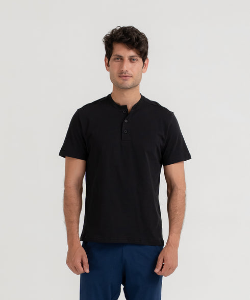 Men's Basic Henley Tee