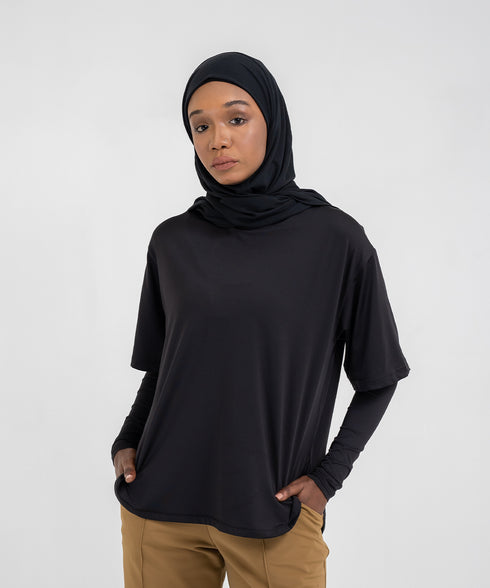 Women's B-Fit Oversized Round Hem Tee