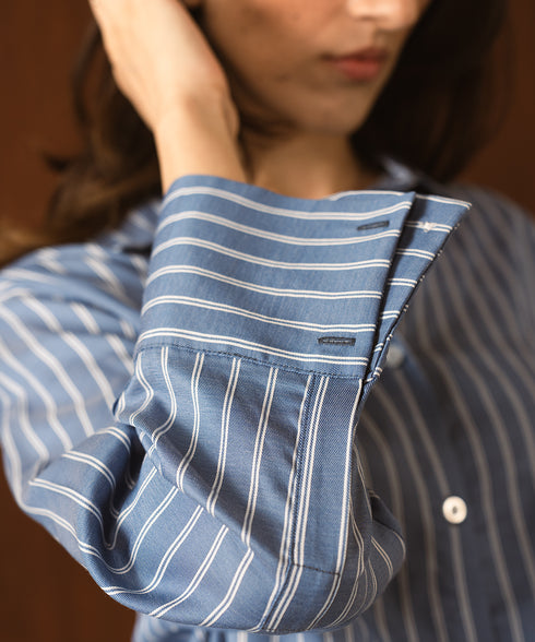 Women's Striped Wide Cuff Shirt