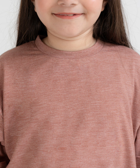 Girls' LuxeLight Turn Up Sleeve Tee