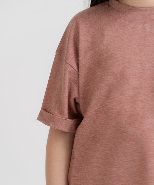Girls' LuxeLight Turn Up Sleeve Tee