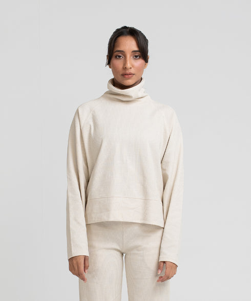 Women's Rib Relaxed Fit Turtleneck