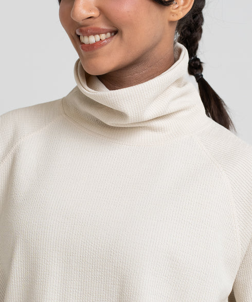 Women's Rib Relaxed Fit Turtleneck