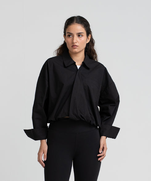 Women's Collared Wrap Shirt