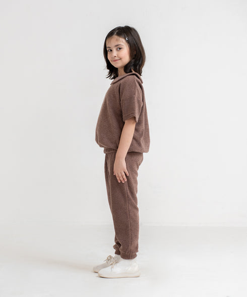 Girls' Towel Terry Cropped Sweatshirt