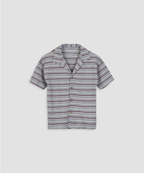 Boys' Waffle Striped Shirt